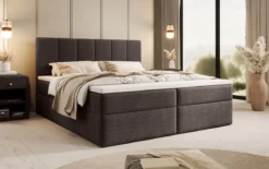 Boxspringbett Aurelia Bouclé mit Stauraum