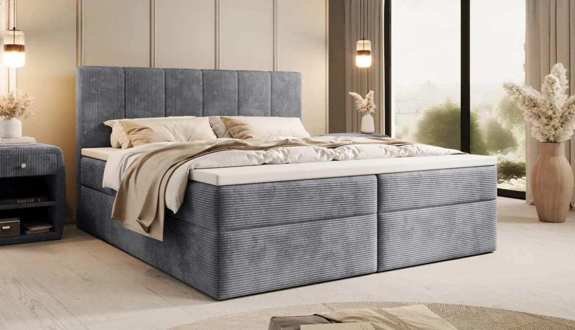 Boxspringbett Aurelia Cord mit Stauraum