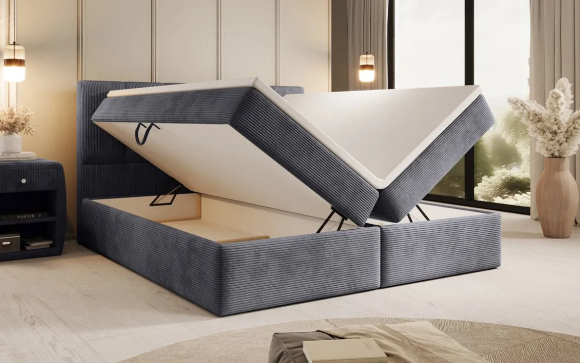 Boxspringbett Aurelia Cord mit Stauraum