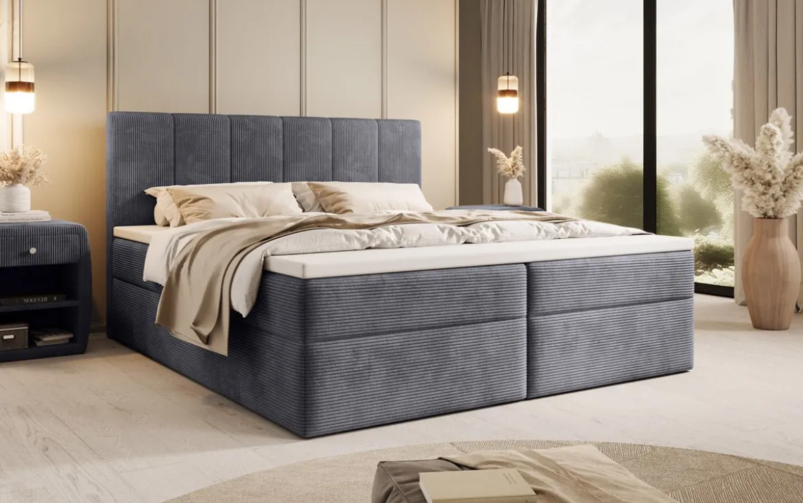 Boxspringbett Aurelia Cord mit Stauraum