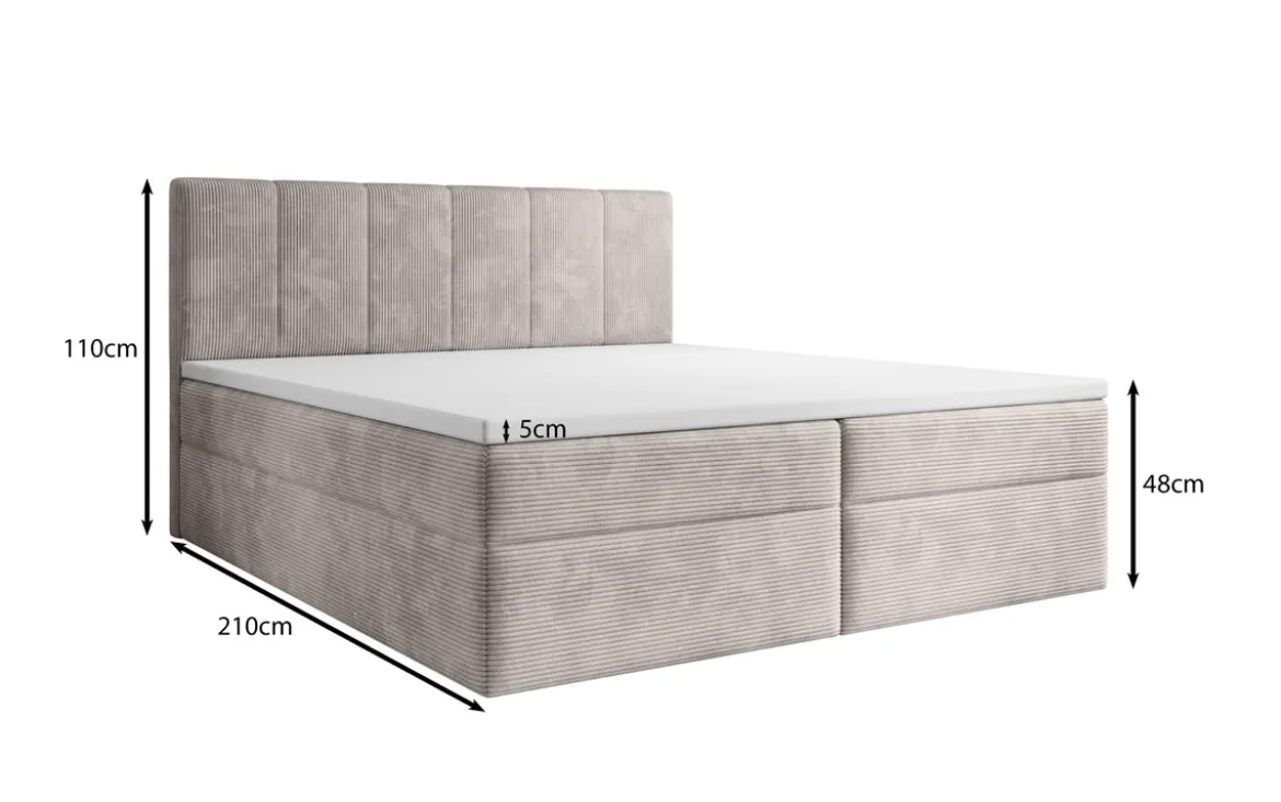 Boxspringbett Aurelia Cord mit Stauraum