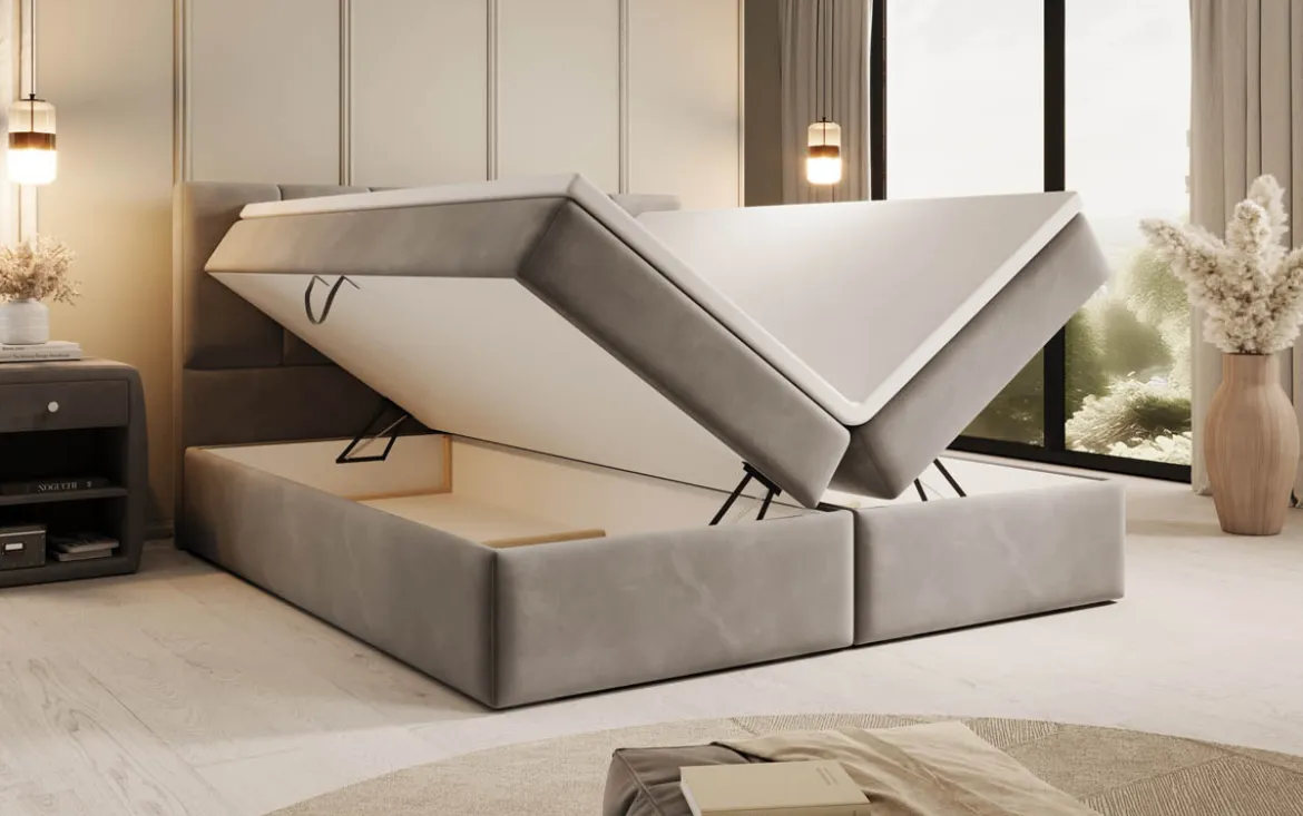 Boxspringbett Aurelia Samt mit Stauraum