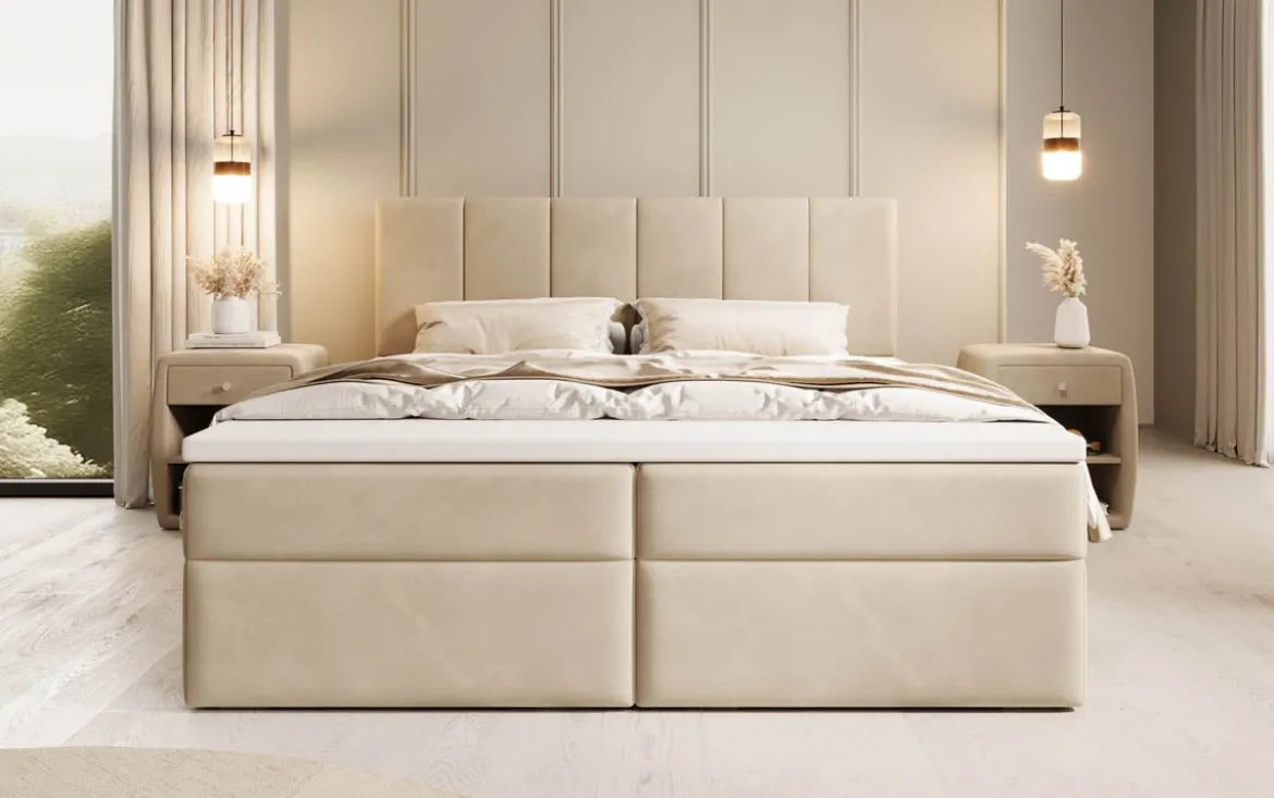 Boxspringbett Aurelia Samt mit Stauraum