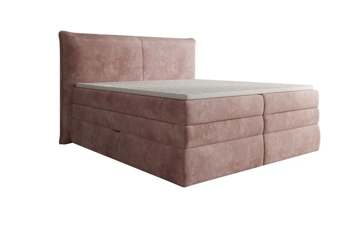 Boxspringbett Avelora mit Stauraum in Cord