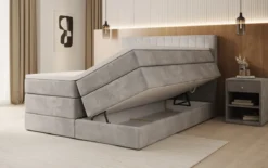 Boxspringbett Avera mit Stauraum in Samt