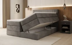 Boxspringbett Avera mit Stauraum in Samt