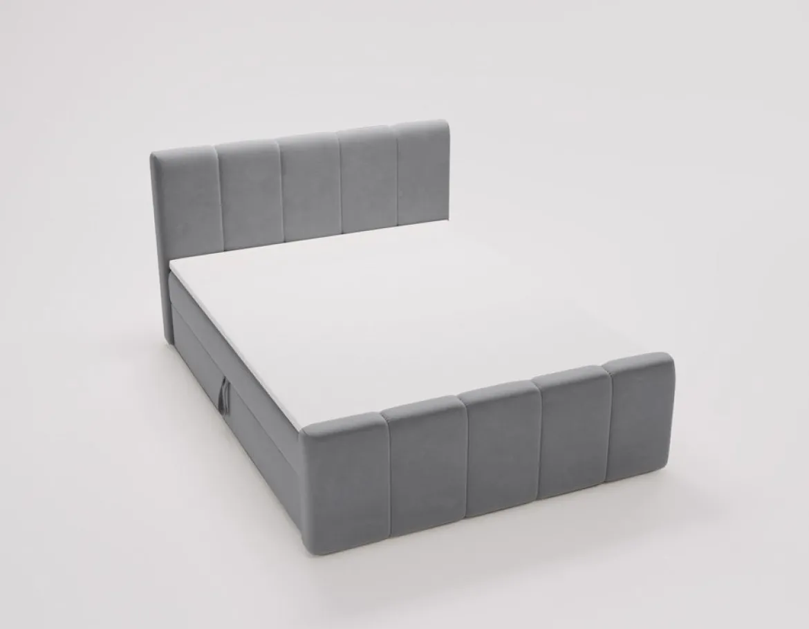 Boxspringbett Bergamo Samt mit Stauraum