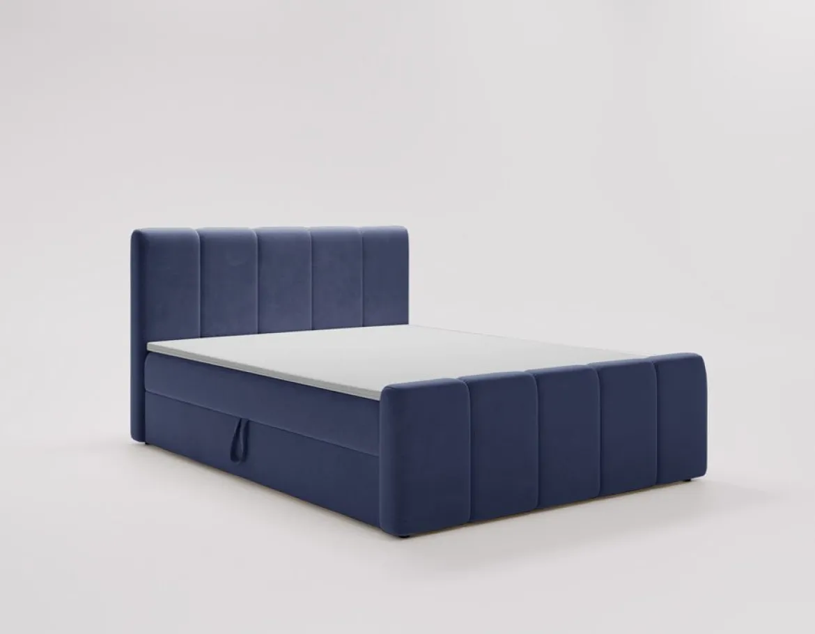 Boxspringbett Bergamo Samt mit Stauraum