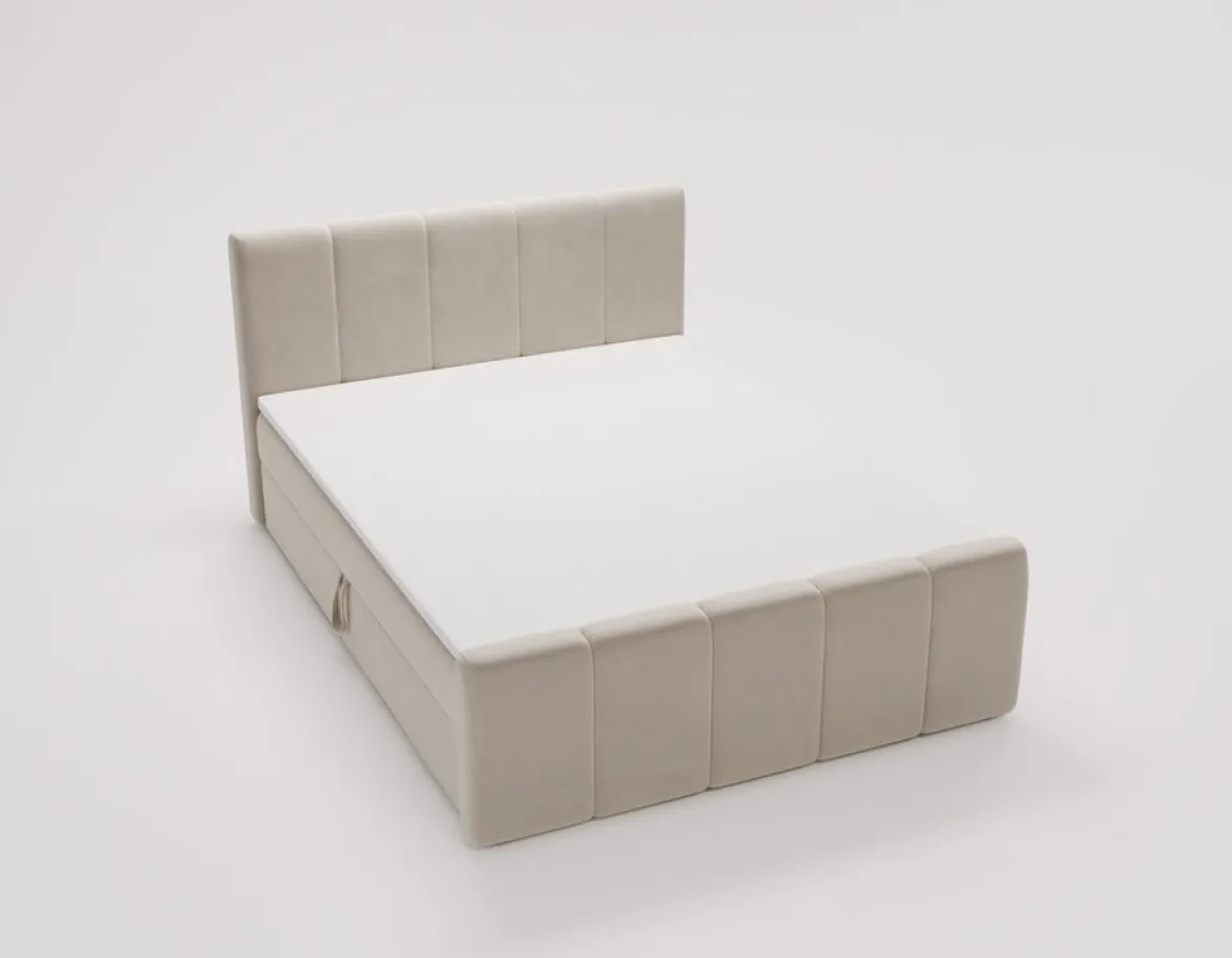 Boxspringbett Bergamo Samt mit Stauraum