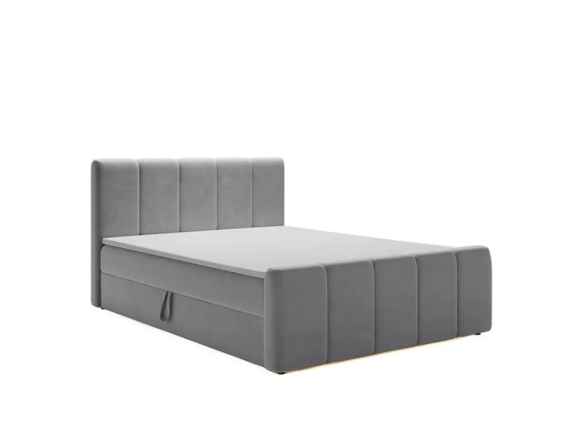 Boxspringbett Bergamo Samt mit Stauraum
