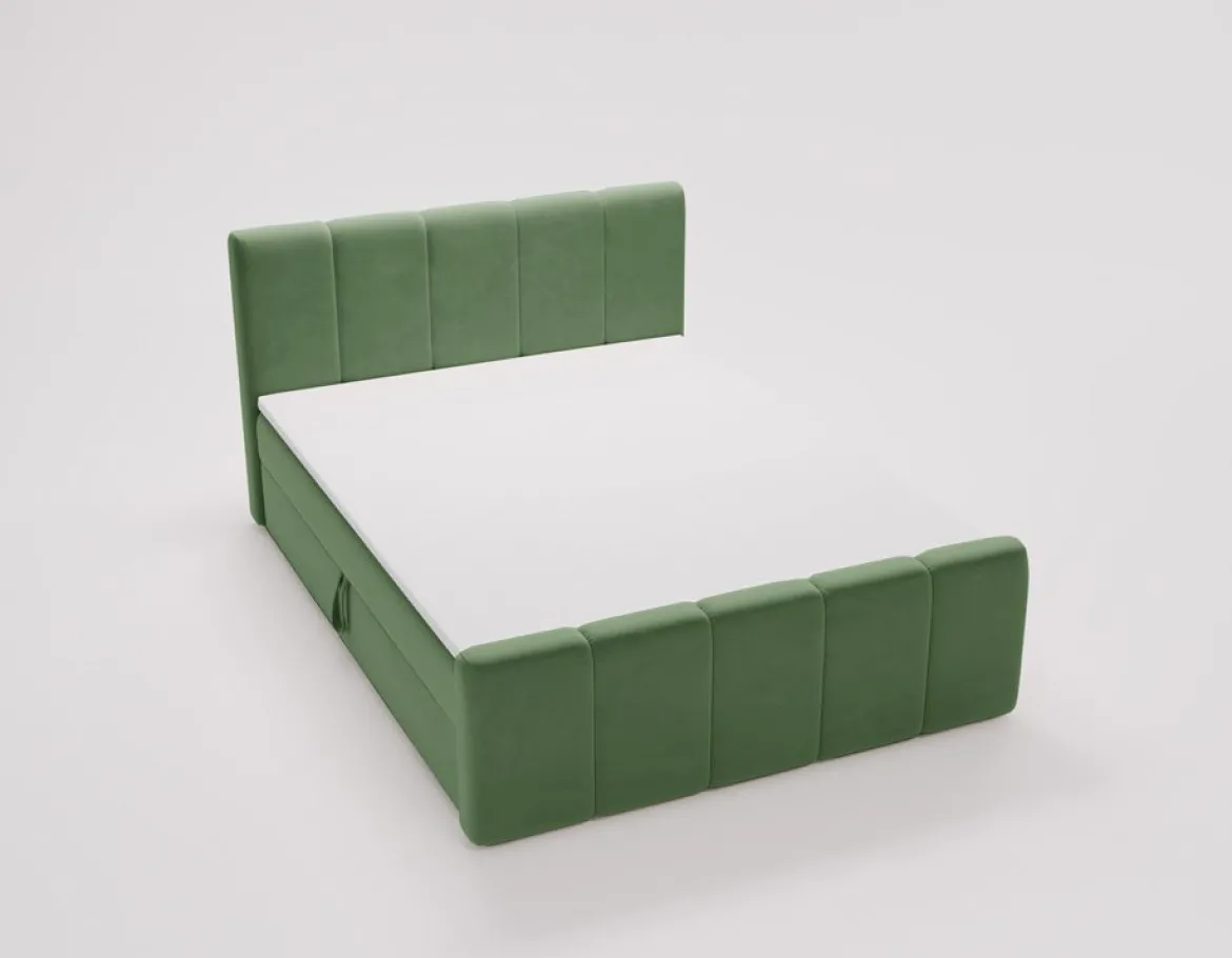 Boxspringbett Bergamo Samt mit Stauraum