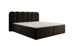 Boxspringbett Bologna in Strukturstoff mit Stauraum