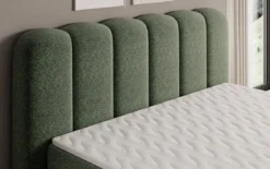 Boxspringbett Bologna in Strukturstoff mit Stauraum