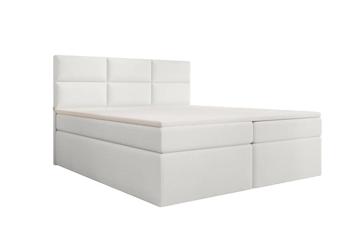 Boxspringbett Carito Bouclé mit USB und Stauraum