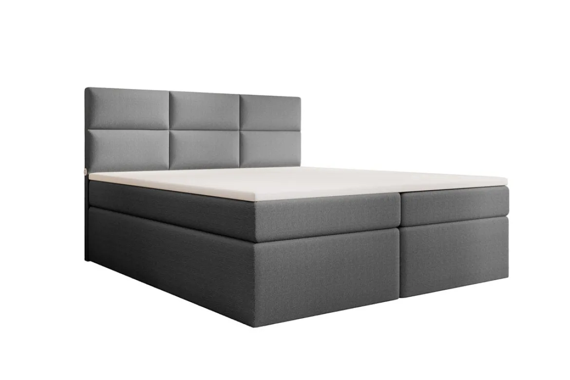 Boxspringbett Carito Bouclé mit USB und Stauraum