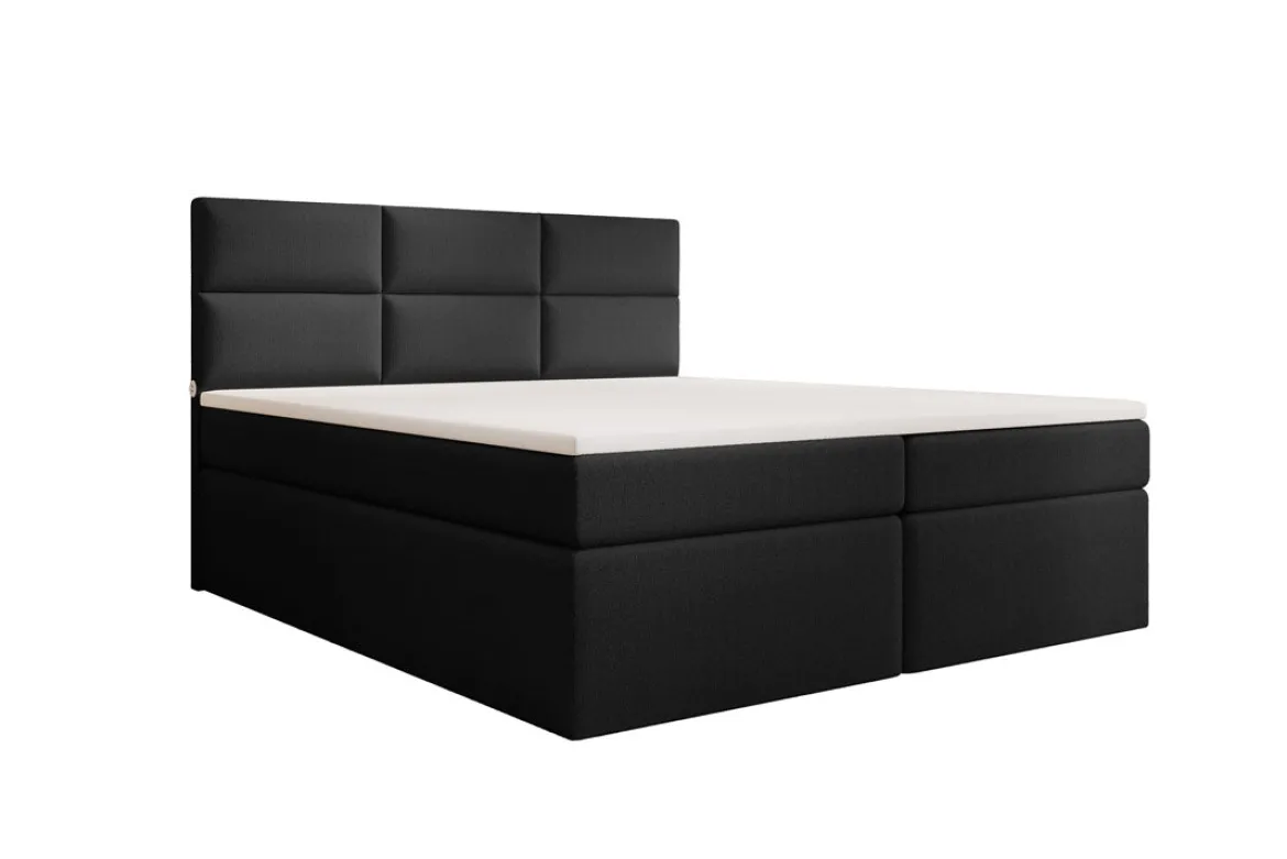 Boxspringbett Carito Bouclé mit USB und Stauraum