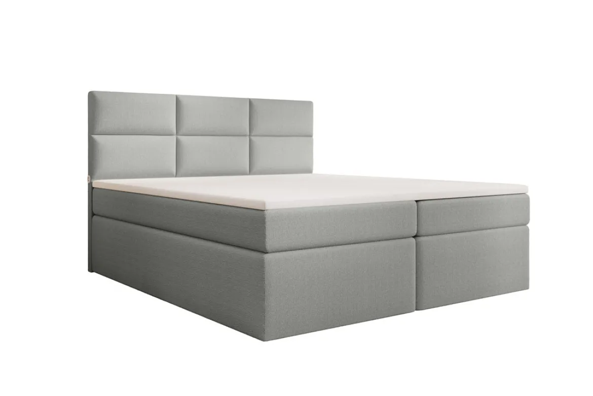 Boxspringbett Carito Bouclé mit USB und Stauraum