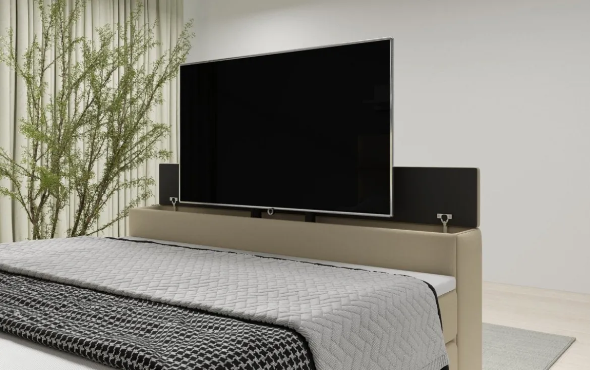 Boxspringbett Carito mit TV Lift, USB und Stauraum
