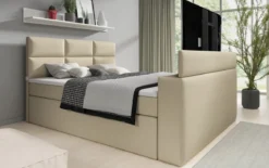 Boxspringbett Carito mit TV Lift, USB und Stauraum