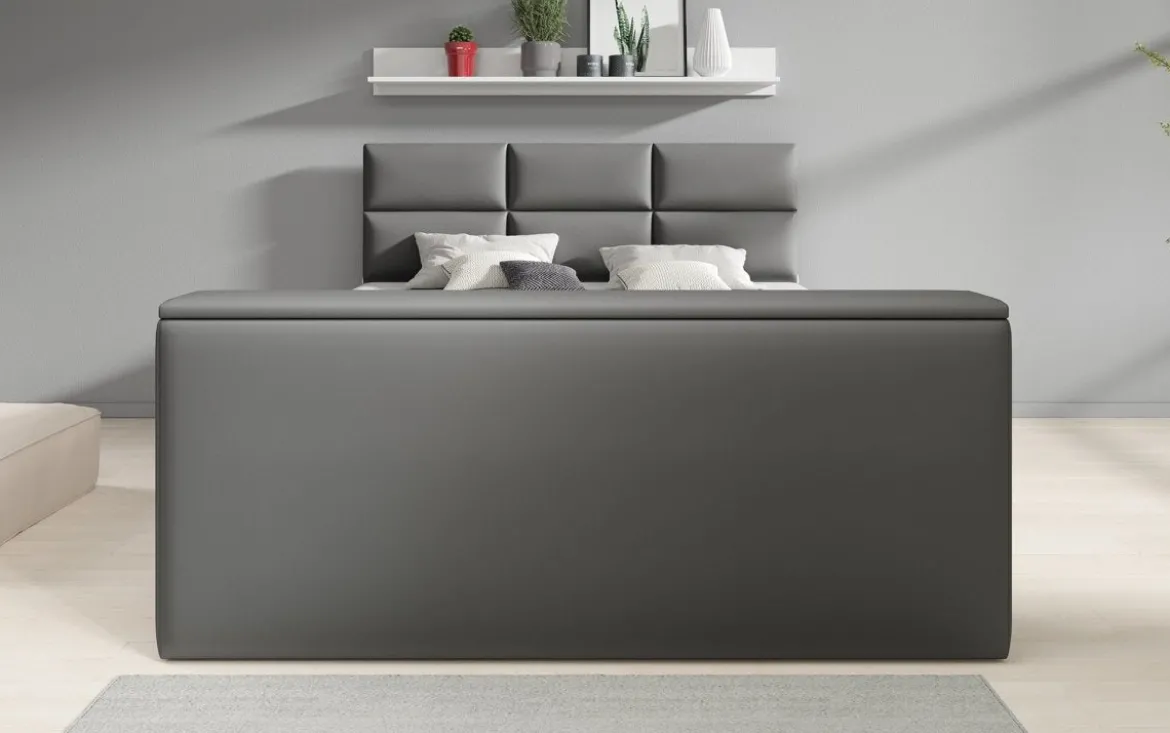 Boxspringbett Carito mit TV Lift, USB und Stauraum