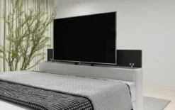 Boxspringbett Carito mit TV Lift, USB und Stauraum