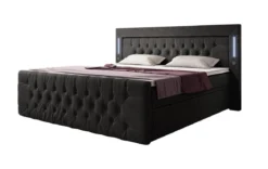 Boxspringbett Charme mit LED, USB und Stauraum (4 Schubladen)