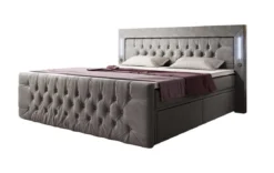 Boxspringbett Charme mit LED, USB und Stauraum (4 Schubladen)