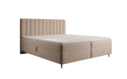 Boxspringbett Chelsea in Strukturstoff mit Stauraum