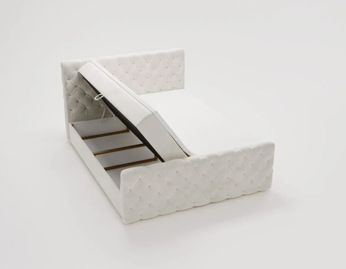 Boxspringbett Chester Samt mit Stauraum