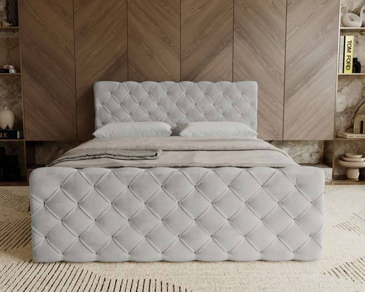 Boxspringbett Chester Samt mit Stauraum