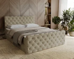 Boxspringbett Chester Samt mit Stauraum