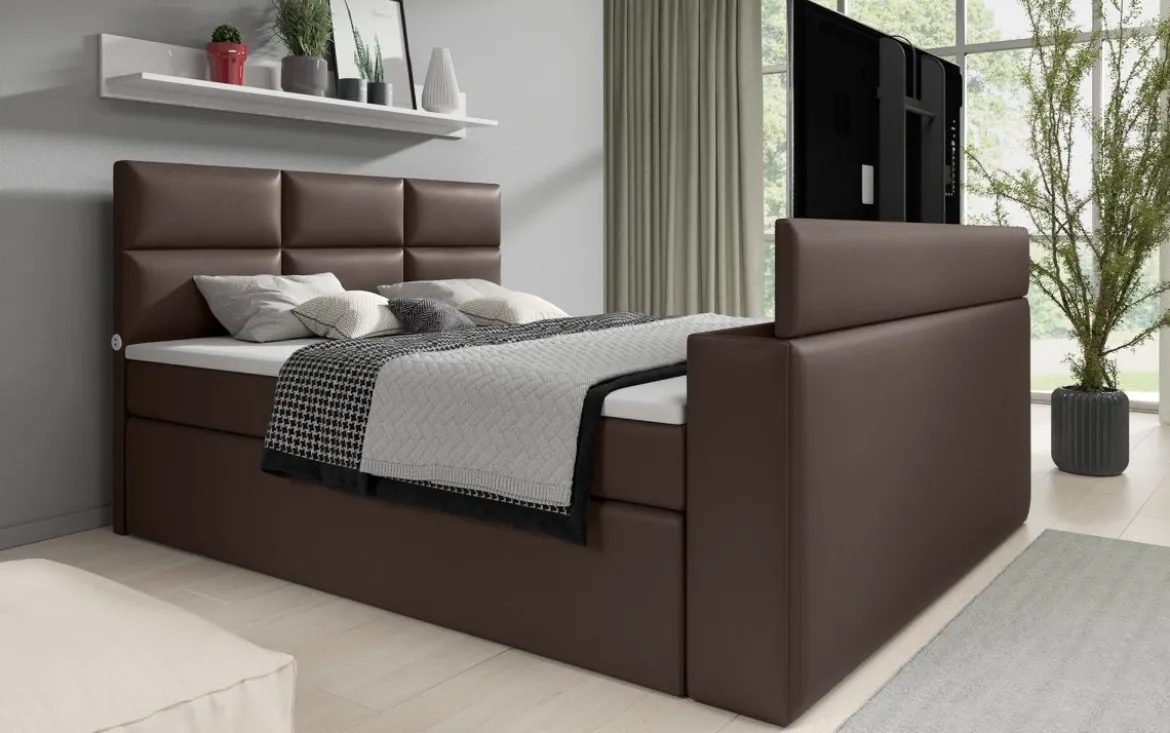 Boxspringbett Citaro mit TV Lift, USB und Stauraum