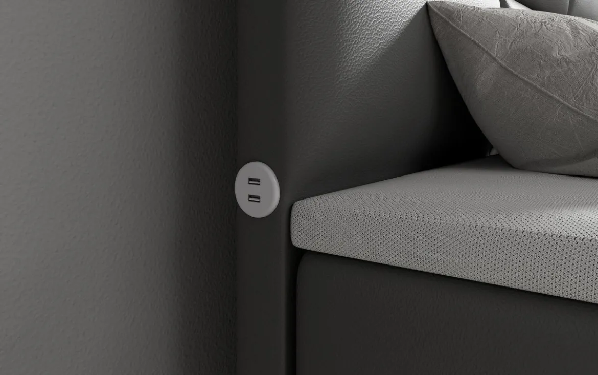 Boxspringbett Citaro mit USB und Stauraum