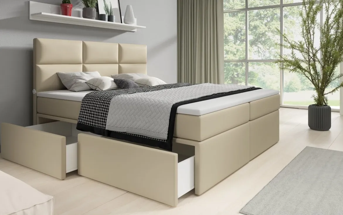 Boxspringbett Citaro mit USB und Stauraum
