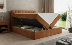 Boxspringbett Como in Cord mit Stauraum