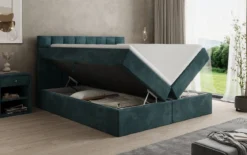 Boxspringbett Como in Cord mit Stauraum