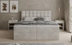Boxspringbett Como in Cord mit Stauraum