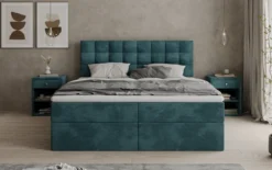 Boxspringbett Como in Cord mit Stauraum
