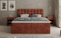 Boxspringbett Como in Cord mit Stauraum