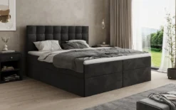 Boxspringbett Como in Cord mit Stauraum