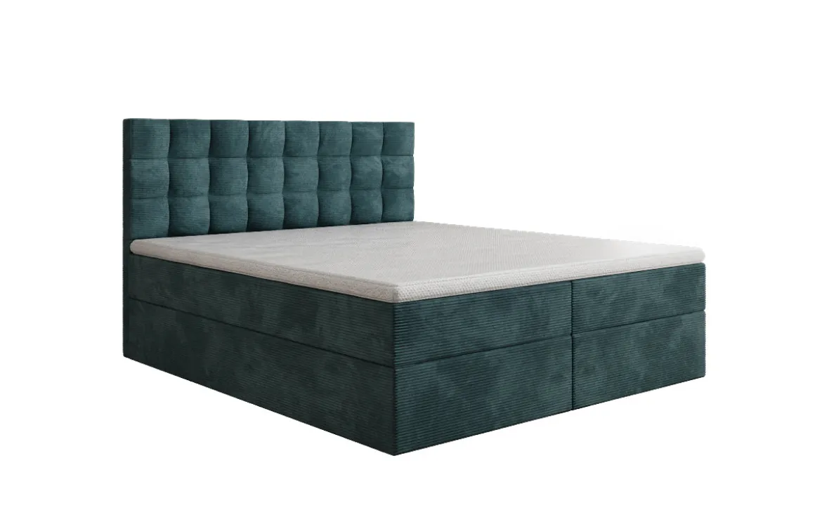 Boxspringbett Como in Cord mit Stauraum