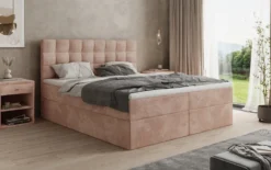 Boxspringbett Como in Cord mit Stauraum
