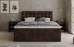 Boxspringbett Como in Cord mit Stauraum