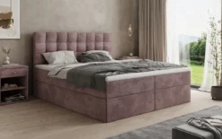 Boxspringbett Como in Cord mit Stauraum
