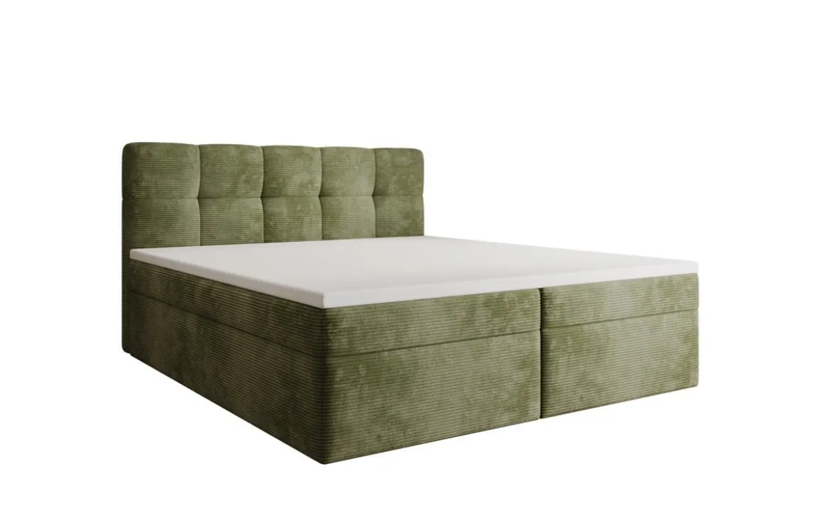 Boxspringbett Cozy II in Cord mit Stauraum