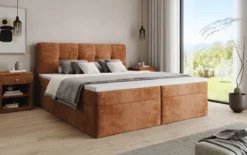 Boxspringbett Cozy II in Cord mit Stauraum