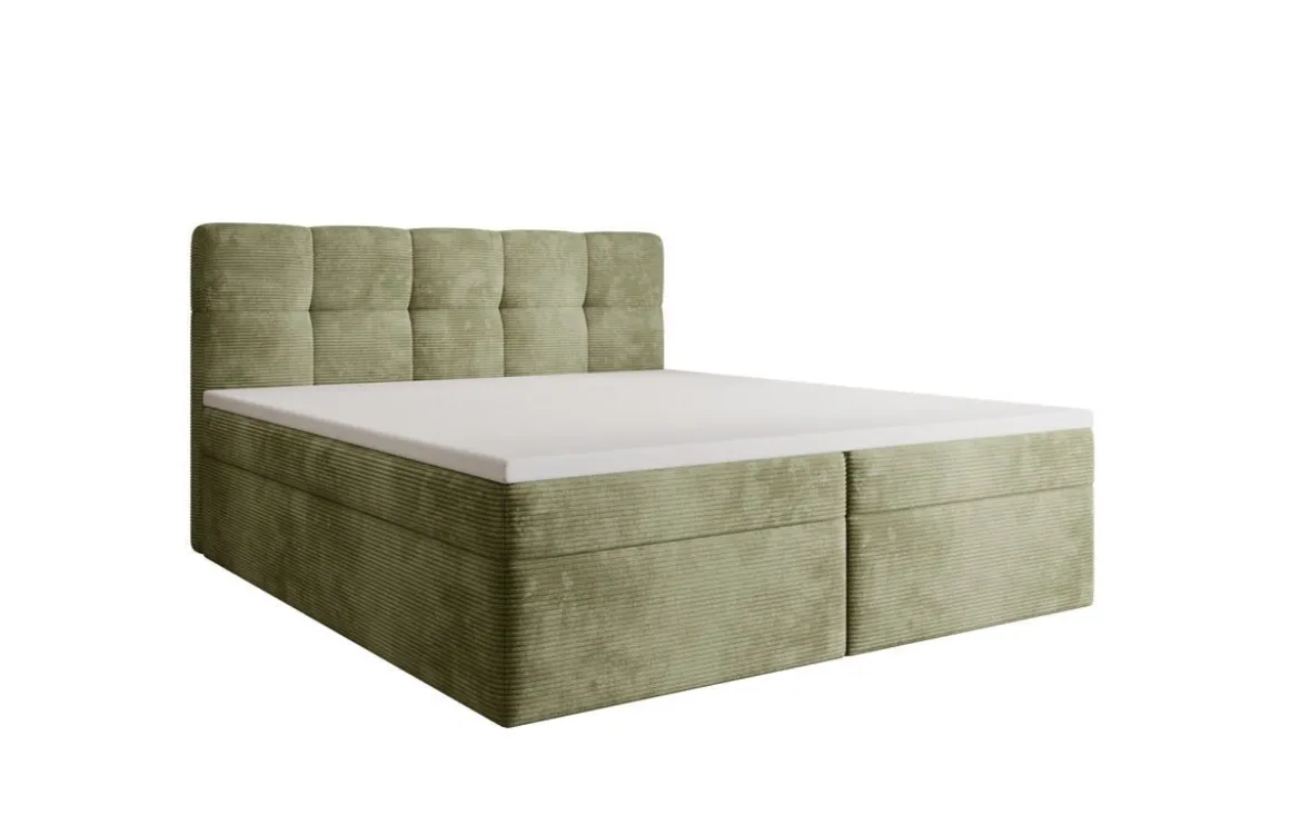Boxspringbett Cozy II in Cord mit Stauraum
