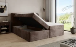 Boxspringbett Cozy II in Cord mit Stauraum