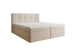 Boxspringbett Cozy II in Teddy Bouclé mit Stauraum