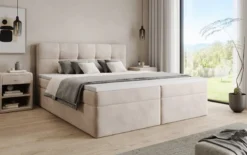 Boxspringbett Cozy II Samt mit Stauraum